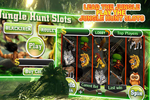 A Jungle Hunt Slots Adventure - Win Big Bonus and Ace King screenshot 2