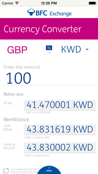 BFC Exchange Currency Converter