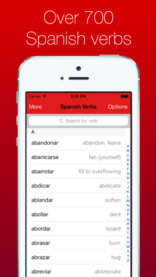 【免費教育App】Spanish Verb Conjugator (now with audio for top 50 verbs)-APP點子