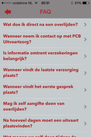 PCB UitvaartApp screenshot 4