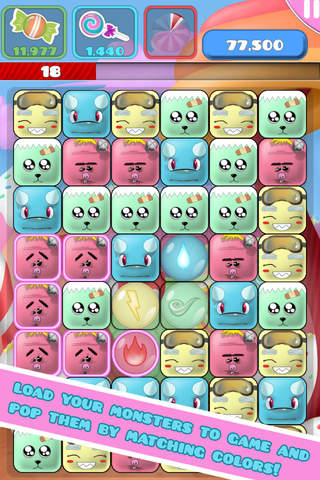 SUGARMONS (Sugar Monsters) - First Custom Match 3 Puzzle Game! screenshot 2