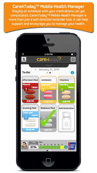 Care4Today™ Mobile Health Manager and Medication Reminder Care for Today