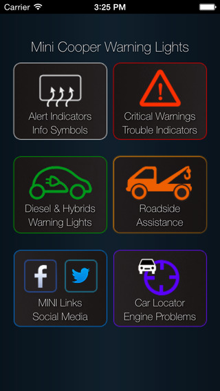 App for Mini Cooper - Mini Cooper Warning Lights Mini Road Assistance - Car Locator