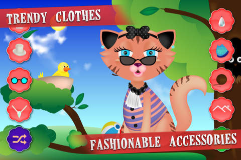 Kitty Cat Dress up - Funny Pet Salon Animal Games for Toddlers and Kids screenshot 2