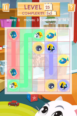 Kitty Snacks - HD - PRO - Link Matching Fish in a Cat's Aquarium Fantasy Puzzle Game screenshot 2