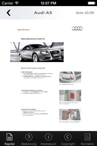 Audi Emergency Service guidelines screenshot 4