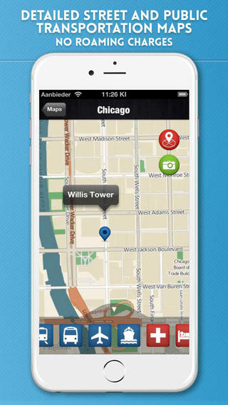 【免費旅遊App】Chicago Travel Guide with Offline City Street Maps-APP點子