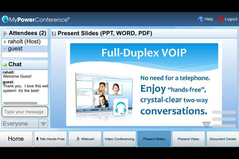 MyPowerConference screenshot 2