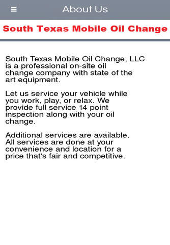 South Texas Mobile Oil Change screenshot 2