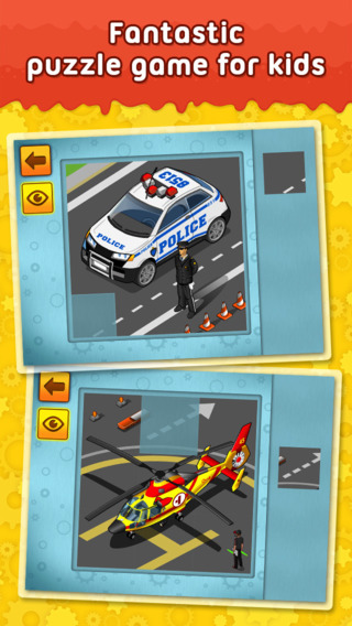 Cars Trucks and other Vehicles - puzzle game for little boys and preschool kids - Free