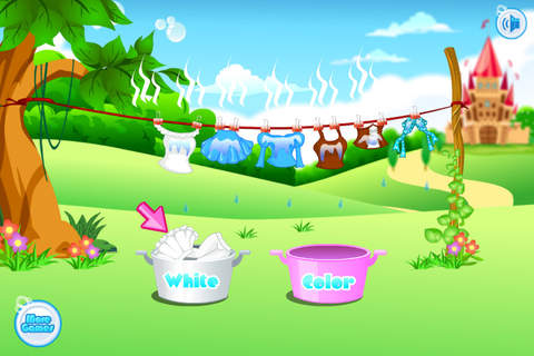 Little Princess Laundry-colorgirlgames screenshot 2