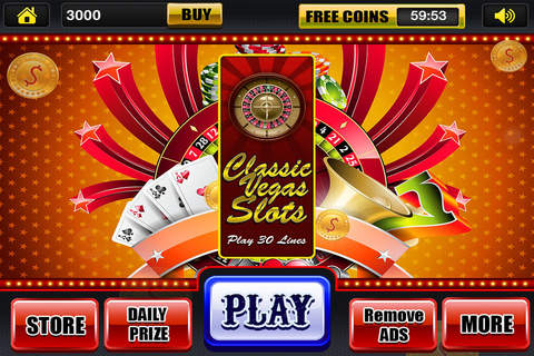 Slots Machine Bonanza of Las Vegas Craze Casino Plus Big Jackpot Free screenshot 3