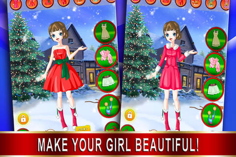 A Christmas Girl Dress-up - Holiday Hollywood Makeover Fashion Salon screenshot 2