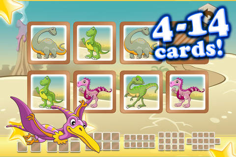 Jurassic dinosaur world pairs puzzle for toddlers and kids Deluxe screenshot 3