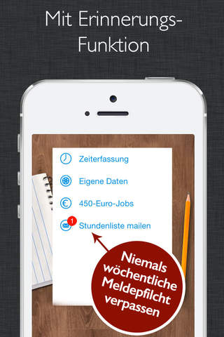 450 Euro Job - Zeiterfassung mit Stundenzettel screenshot 2