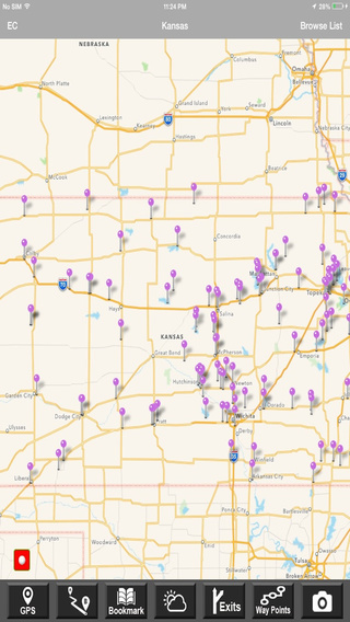 Kansas-CampGrounds with GPS Route Finder