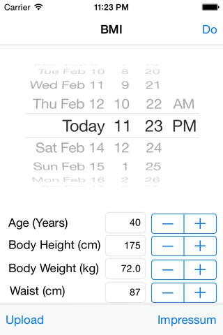 BMI Calculation screenshot 2