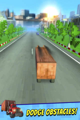 Truck Survival Block Games - Mine Truck Racing Mini Game screenshot 2
