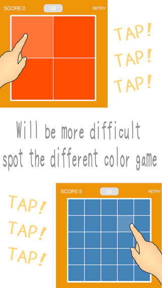 Search color ~spot the different color game~