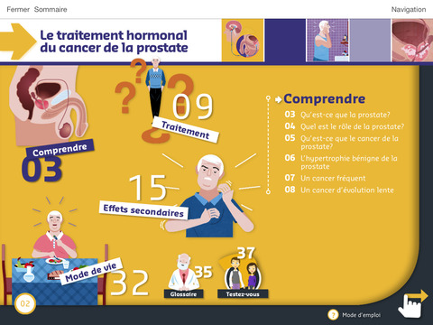 Traitements hormonaux du cancer de la prostate – e-Guide Visuel du Patient screenshot 2