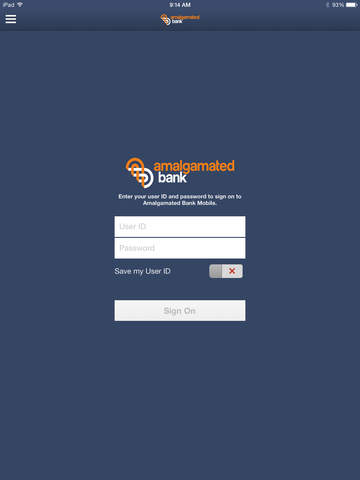 Amalgamated Bank Mobile Banking for iPad
