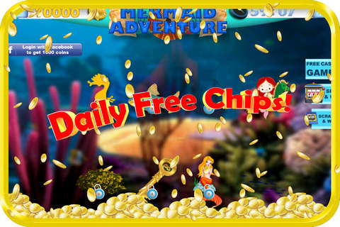 A Ace Mermaid Slots 3D Casino - Las Vegas Lucky Gold Dice and Bonus Credits Blackjack With Buddies HD Pro screenshot 2