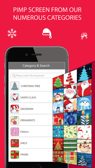 【免費娛樂App】Christmas Wallpaper ® Pro - Beautiful HD Xmas, santa claus, ornaments, design, themes, frames, shelves & backgrounds-APP點子