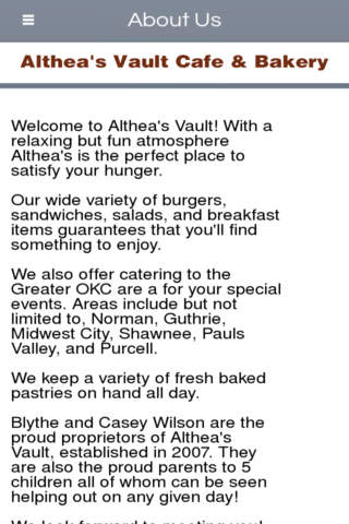 Althea's Vault Cafe & Bakery - Washington screenshot 2