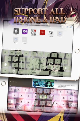 Manga & Anime Keyboard : Custom Color & Wallpaper Themes For Code Geass Edition screenshot 3