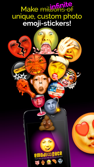 Emoji My Face: morph faces into emojis create your own custom character avatar