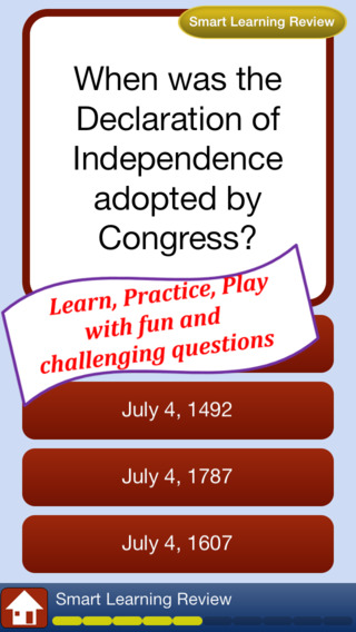 U.S. History Quiz 6th - 8th Grade - an American history game full of facts to practice your knowledg