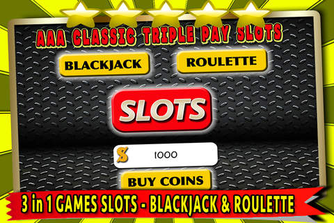 AAA Classic Triple Pay Slots - FREE Casino Slots screenshot 2