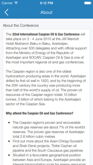 【免費商業App】Caspian Oil and Gas 2015-APP點子