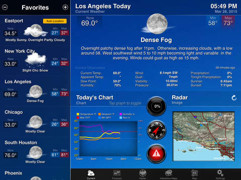 NOAA Weather and Radar for iPad