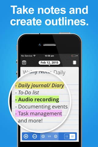 Daily Notes for SECTOR - Daily Journal, Voice Recorder, Reminder screenshot 3