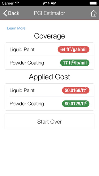 【免費生產應用App】Liquid-to-Powder Coating Cost Estimator-APP點子