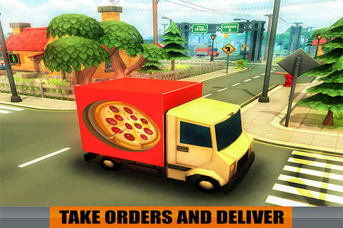 Food Truck Pizza Delivery Simulator - Mini Van parking Skills Games For Kids PRO screenshot 2
