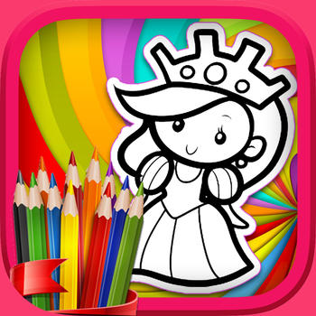 Princesses Coloring Book - Free App for Girls LOGO-APP點子