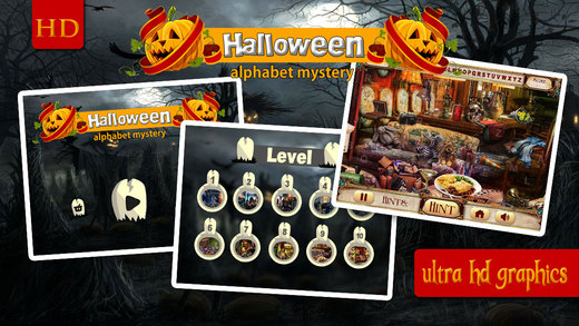 【免費遊戲App】Halloween Alphabet Mystery Free - ABCD Learning with Hidden Objects-APP點子