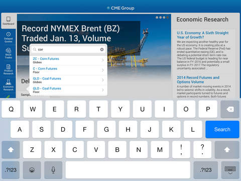 CME Group Mobile iPad screenshot 2