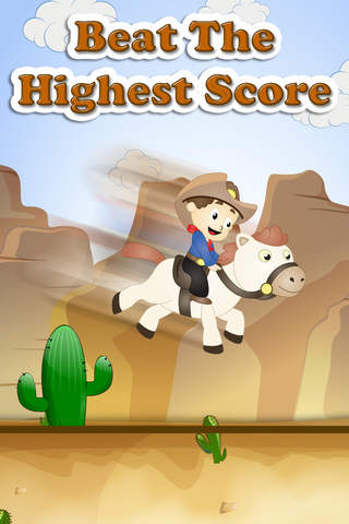 Wild West Cowboy Jump - A horse riding adventure throught the Texan dessert screenshot 2