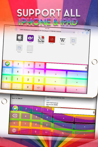 CalCCM – Rainbow : Custom Calculator & Wallpaper Keyboard Themes Designs Style Skin Color screenshot 2