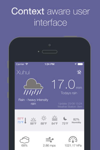 Will it rain? · The Homescreen Weather App for Umbrella Haters · Real Time Precipitation Level screenshot 3