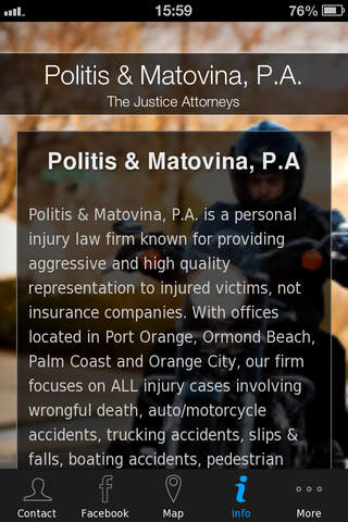 Politis & Matovina, P.A. screenshot 2
