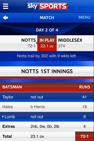 Sky Sports Live Cricket Score Centre screenshot 2