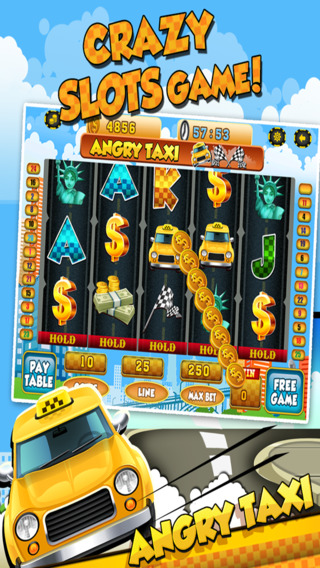 Angry Taxi Slots - New York City Dash Casino Slot Machine Game Free