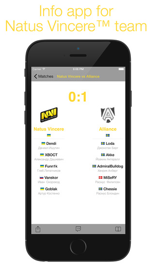 Na'Vi Info - Informative app for Natus Vincere™ team unofficial