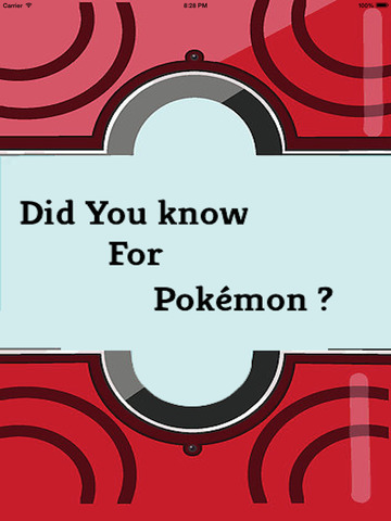 【免費遊戲App】Did you know for pokemon-APP點子