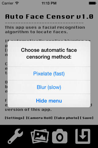 AutoFaceCensor - Automatically censor (blur or pixelate) face in camera photos using facial recognition screenshot 3