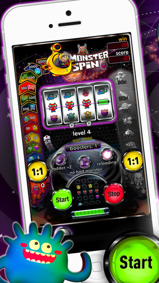 Monster Spin - Crazy German slot machine Match-3